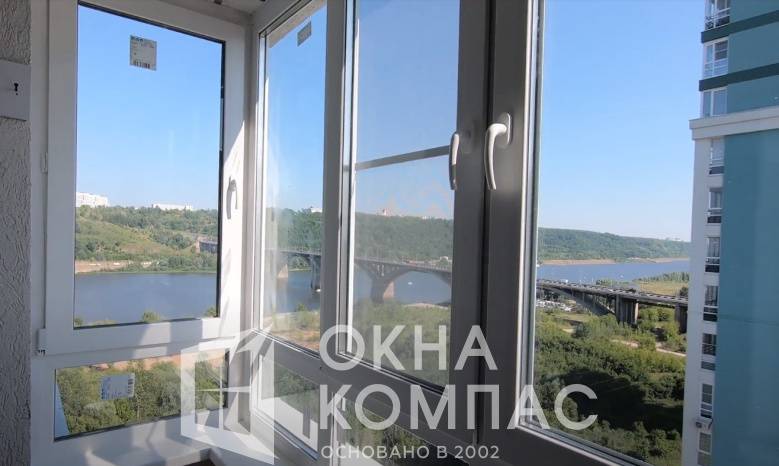 Фото объекта Остекление Г-образного балкона в Нижнем Новгороде.