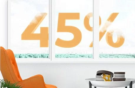 45% на раздвижное остекление лоджии из алюминия