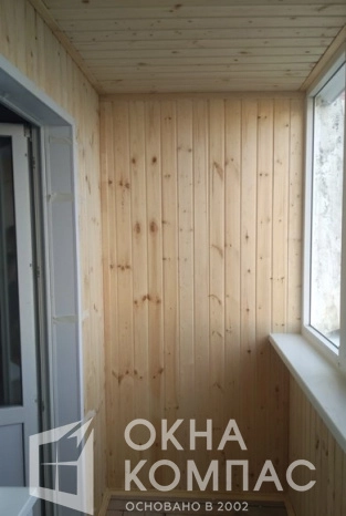 Фото объекта Работы по отделке балкона евровагонкой в городе Кстово