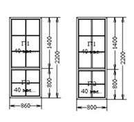 Витражное глухое окно из двух створок Deceuninck Баутек Нео