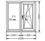 Двухстворчатое окно с поворотно-откидной створкой Deceuninck Фаворит Спейс