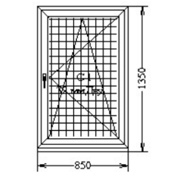 Одностворчатое окно с поворотно-откидной створкой Deceuninck Эко 60